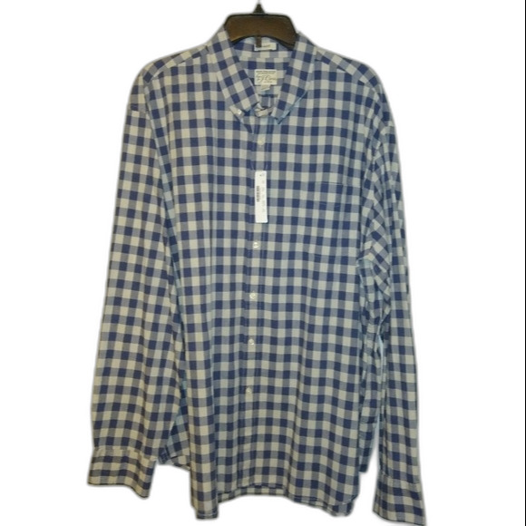 J.Crew 3XL Heather Gray Plaid Button-down Shirt NWT - Picture 1 of 9